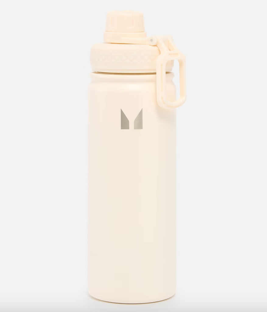 Botella de agua metálica mediana Crema natural - MyProtein